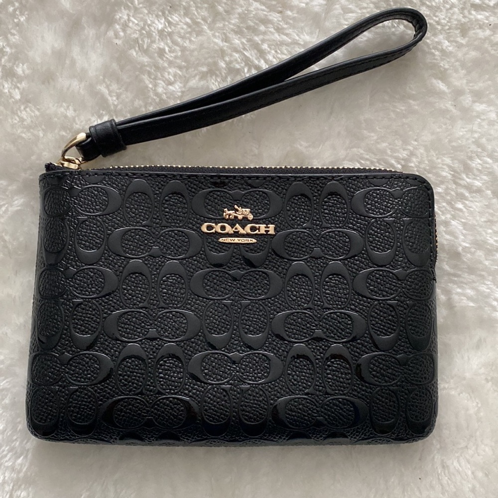 Coach Wallet Wristlet: Balck color
